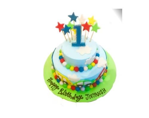 Beautiful Design And Delicious 1 Kg Cream Cake Specially For Kids Birthday