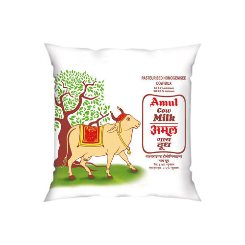 Fresh and Pure Amul Cow Milk With Pack of 500 Ml and High Nutritious Values, 24 Hours Shelf Life