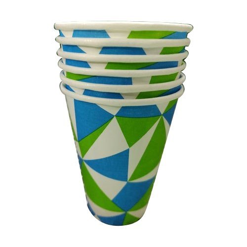 Green And Blue Color Disposable Paper Glass For Home And Event, Size: 3-5 Inch