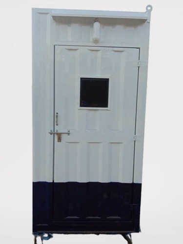 Modular Portable Security Guard Cabin - Color: White And Blue