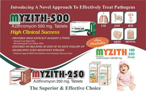 Myzith-500 Azithromycin Antibiotic Tablets