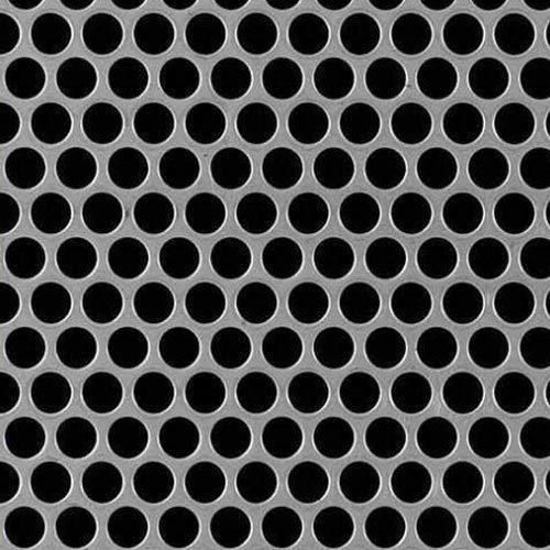 Silver Strong And Safe Stainless Steel Perforated Sheet(10-15 Inches)