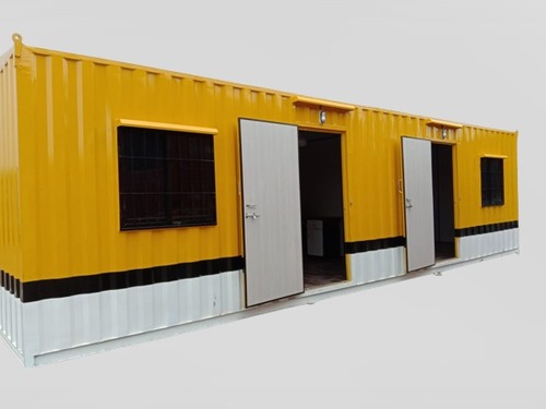 Steel Portable Office Container Cabin - Color: Yellow