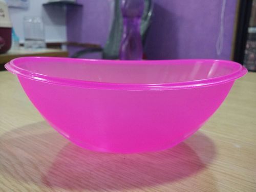 Unbreakable Pink Color Oval Shape Plastic Bowl For Hotel, Restaurant, Home