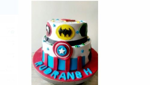 1 Kg Fresh And Delicious Avengers Fruit Cake With Round Shape
