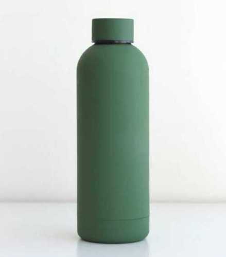 Round 1000Ml Plastic Bottle In Green Color For Beverage & Water Usage, Plastic Material