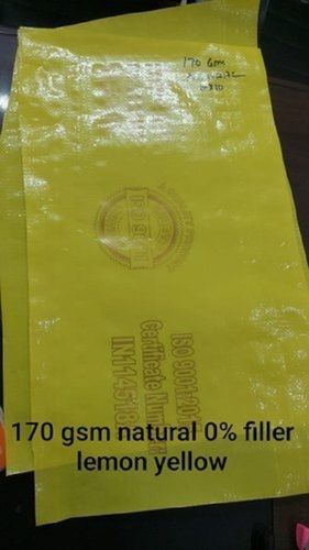 170 GSM Natural 0% Filler Lemon Yellow HDPE Tarpaulins