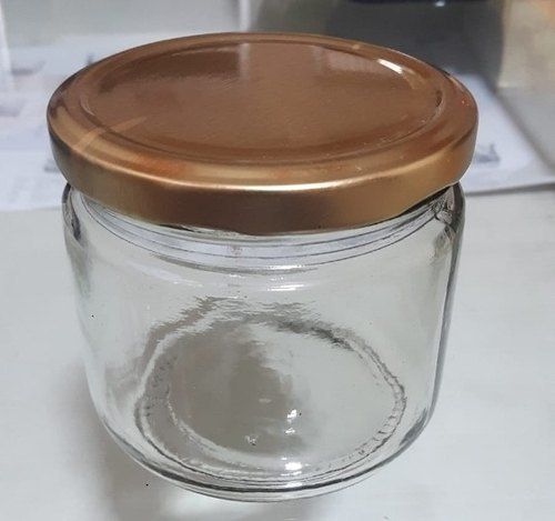 370 Ml Transparent Glass Salsa Jar With Aluminum Material Cap And 100gm Weight