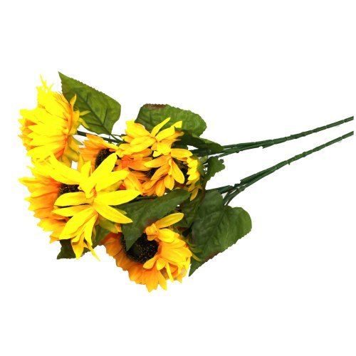 Jades Realistic Artificial Sunflower Stick Set Of 2 Flower For Gifting And Decoration