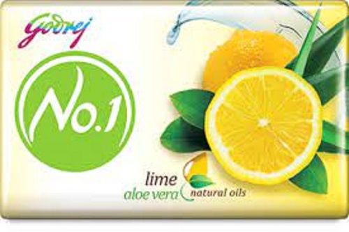 Lemon Fragrance Herbal Aloe Vera Natural Oils Godrej No1 Soap Bar, 3x150 Gram