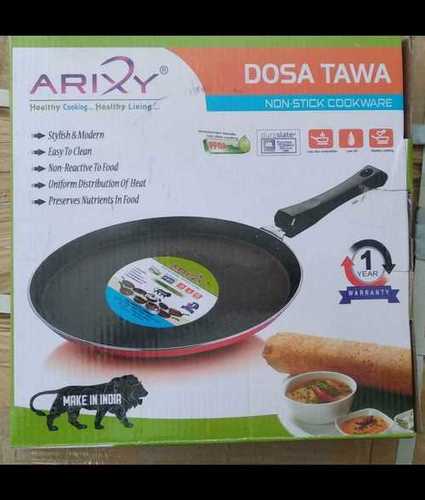 Metal Non Stick Cookware For Kitchen Use In Plain Pattern And Black Color