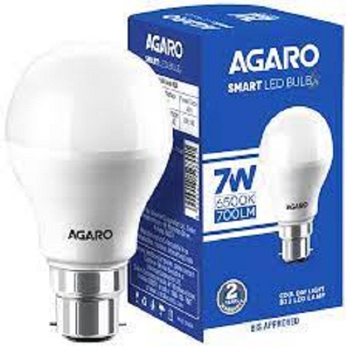 LED Lighting Solutions - 7-10 Watt , White Round Aluminum Bulb with IP55 Rating | 120V Input, 150g Lightweight Design, Ideal for Home Usage