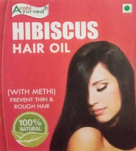 100% Natural Arohi Ayurved Hibiscus Hair Oil With Methi Prevent Thin And Rough Hair Shelf Life: 12 Months