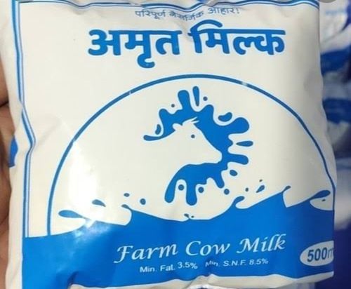 100 Percent Natural Healthy And Tasty Pure Amrit Farm Cow Milk, 500Ml Age Group: Children