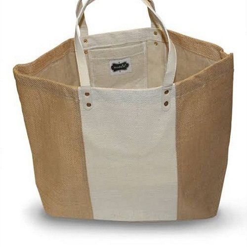 100% Reusable And Eco-Friendly Brown Color Plain Pattern Jute Carry Bags