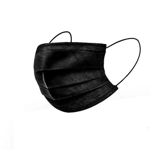 Disposable Black Color Non Woven 3 Ply Face Mask