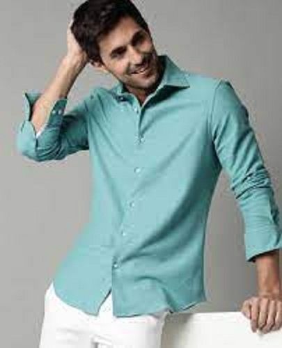 Mint Green Fancy Shirt For Men'S With Sharp And Comfortable Age Group: Customize