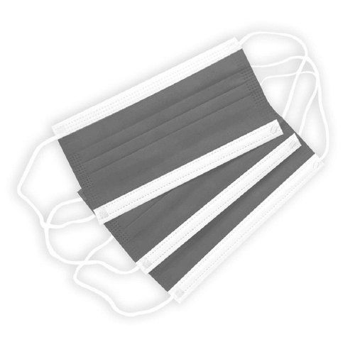 Non Woven Grey Color Disposable Face Mask (Free From Harmful Particles)