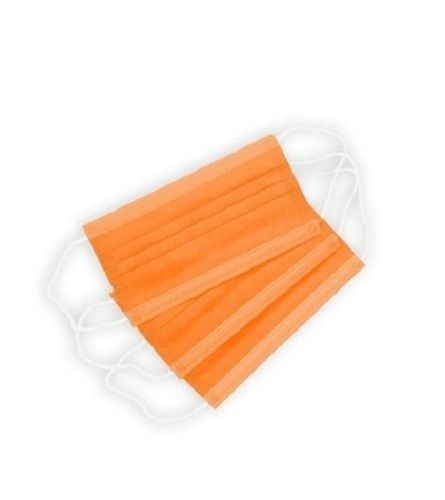 Orange Color 3 Ply Non Woven Disposable Face Mask Age Group: Suitable For All Ages