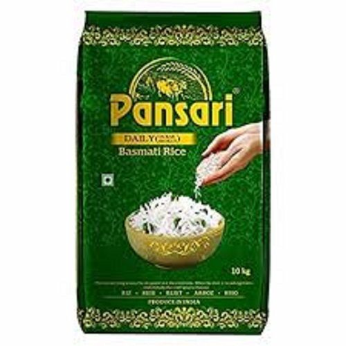 White 100% Pure And Organic Pansari Daily Basmati Rice Rich In Carbohydrate, 10Kg