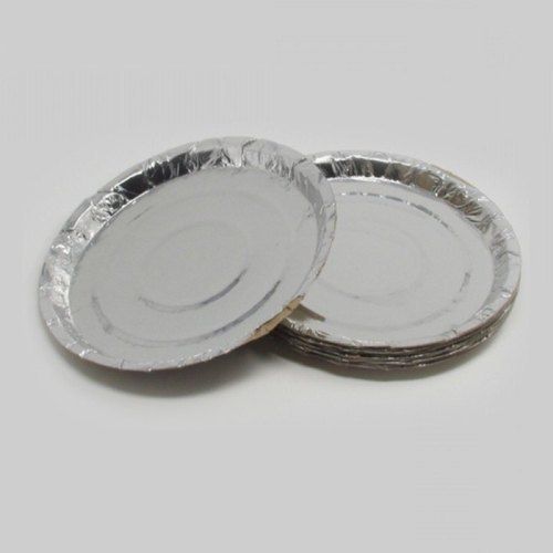 14 Inch Silver Foil Disposable Dinner Paper Plates For Birthday And Wedding Celebration