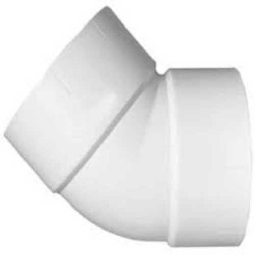 White 45 Degree Pvc Elbow For Structure Pipe, (Size 1/2 Inch, 1 Inch, 1.5 Inch, 2 Inch, 4 Inch)