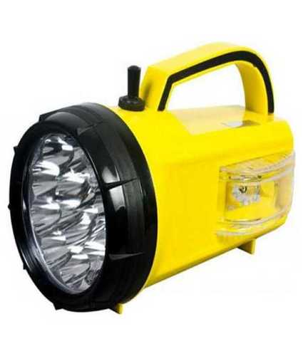 Plastic Foldable Led Rechargeable Torch In Ni-Mh Battery And Yellow Color