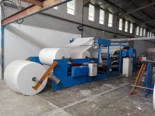 Three Phase Electric Tissue Paper Making Machine In Blue Color, 210v