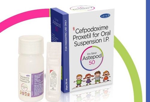 Astepod 50 Cefpodoxime Proxetil Antibiotic Oral Suspension, 30 Ml With Wfi Storage: Cool & Dry Place