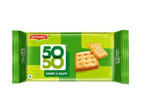 Britannia 50 50 Biscuits For Tea Time Partner, Tasty Delicious Crispy Crunchy And Sweet