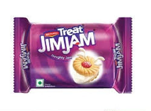 Britannia Treat Jim Jam Vanilla Biscuits, Tasty Delicious Crunchy Crispy And Sweet Fat Content (%): 5 Percentage ( % )