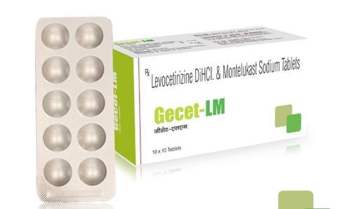 GCET-LM Levocetirizine Dihydrochloride And Montelukast Sodium Tablets, 10x10 Alu Alu Pack