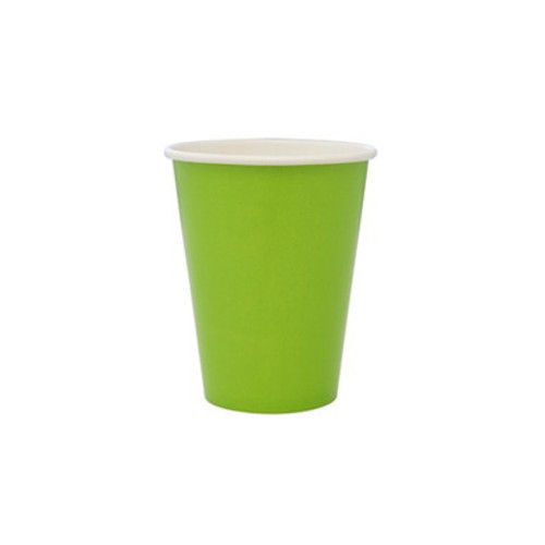 Green Color Disposable Paper Cup(100% Renewable Resources And Compostable)