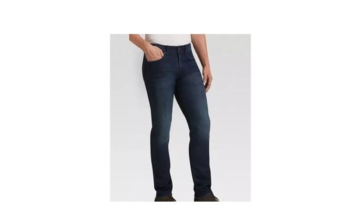 Jeans Pants - Denim Material, Slim Fit, Available in Sizes XS-XXXL | Plain Dark Blue, Breathable, Lightweight, Suitable for Casual Wear