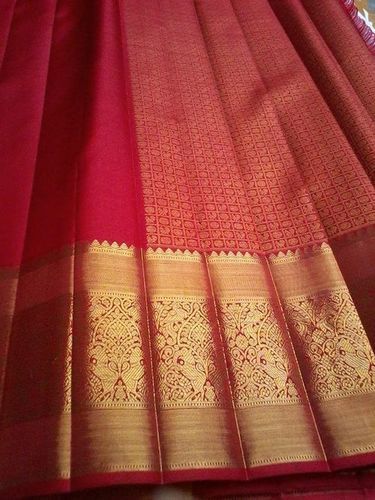 Kanchipuram Pattu Saree With Unstitched Blouse Piece And Cotton Silk Fabrics