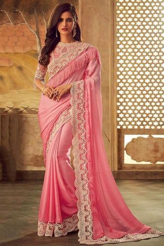 Buy Pink Sarees for Women by VAIDEHI FASHION Online | Ajio.com