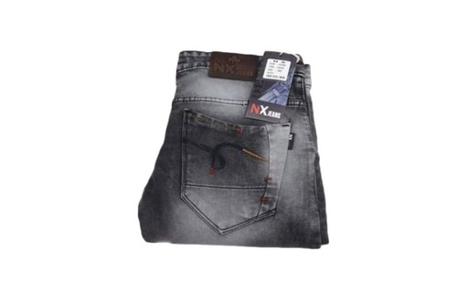 Men's Grey Comfortable Fit Casual Wear Denim Jeans - Denim Material, Waist Size 28-40 Inch | Breathable, Washable, Suitable for All Seasons