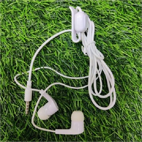 White Color Wired Earphones With Mic Suitable For Android Smartphones, 3.5Mm Jack Body Material: Rubber