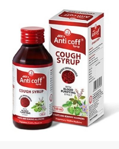 Anti Coff Cough Syrup 100ml For Treat Fever Nasal Clog Hacking And Other Breathing Issues