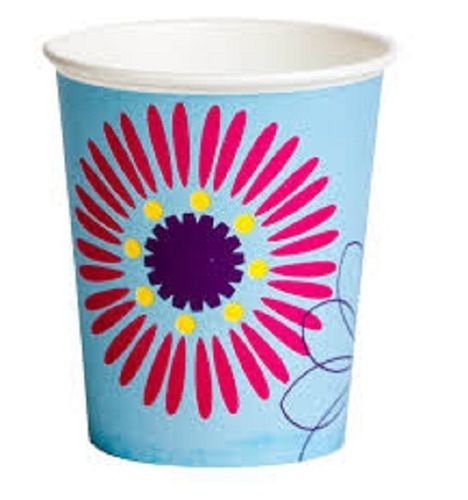 Eco Friendly Durable And Disposable Blue And Pink Flower Printed Color Tea Cups