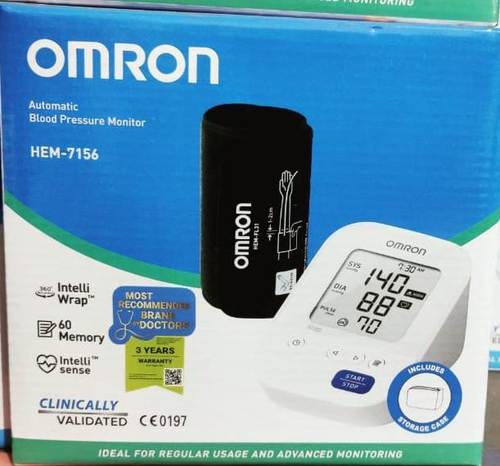 Higher Level Of Accuracy Hem7156 Omron Automatic Blood Pressure Monitor - White, With Include Storage Case