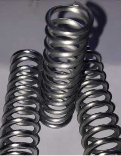 Iron Round Compression Spring In Coil Style And Black Silver Color