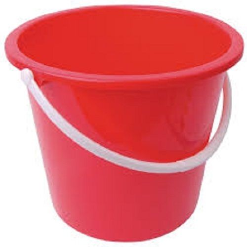 Leak Resistance And Unbreakable Red Color Plastic Bucket For Home And Hotels