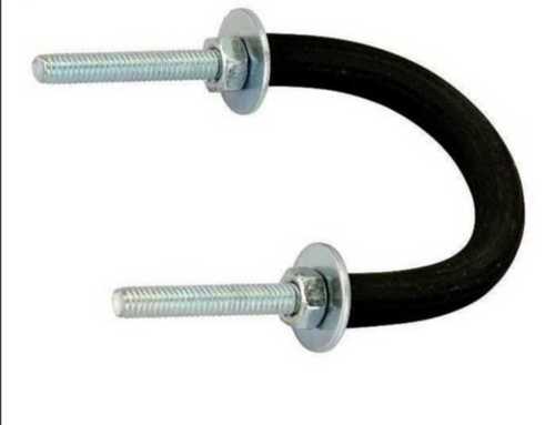 Eco Friendly U Bolt With Epdm Rubber Lined For Pipe Fittings, Black Color And U Shape