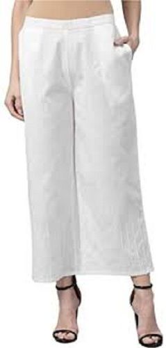 Crepe Casual Wear Magenta Ankle Length Palazzo Pants