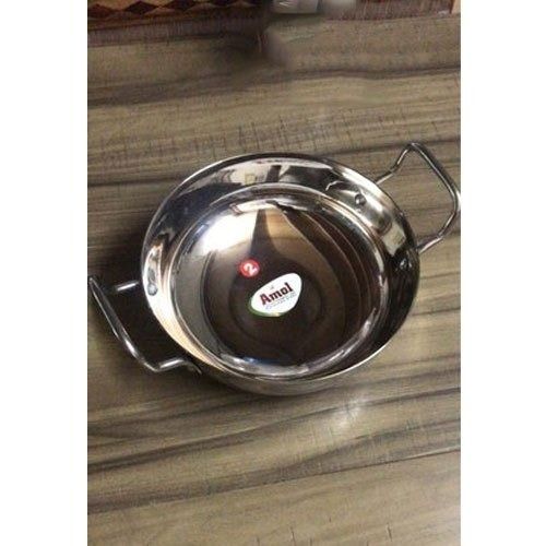  10 Inch Round Stainless Steel Material Non Stick Kadhai For Home, Hotel Thickness: 6 Millimeter (Mm)