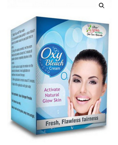  Oxy Bleach Cream For Activate Natural Glow Skin Fresh, Flawless Fairness Color Code: White
