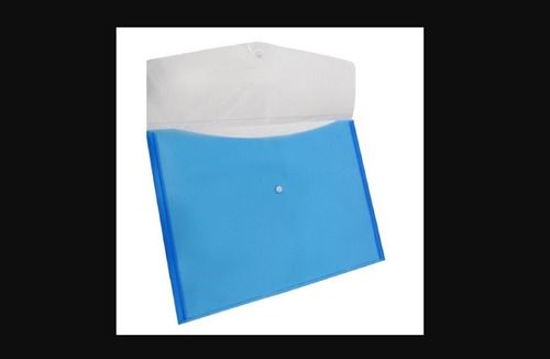 Portable Best Price Waterproof Pvc Blue Plastic Button File Folder