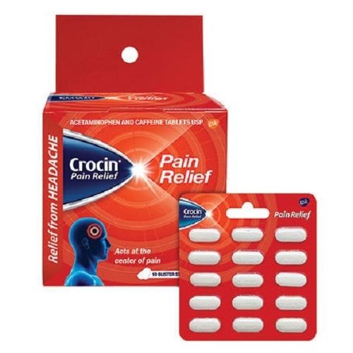 Crocin Pain Relief Tablet For Headache, 15 Tablets Pack