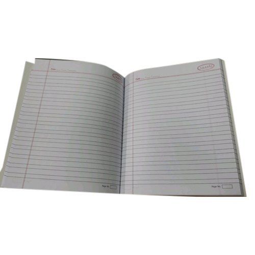 King Size Two Ruled School Writing Notebook With Rectangular Shape And White Paper